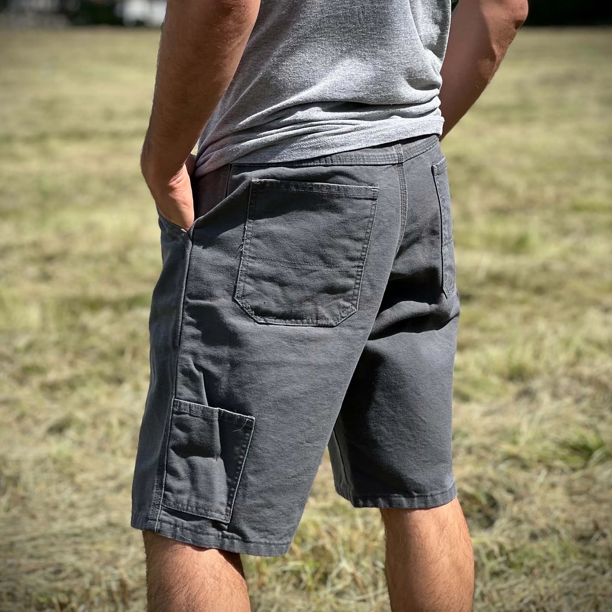 12 oz Duck Canvas Carpenter Short - Gravel All American Clothing Co.