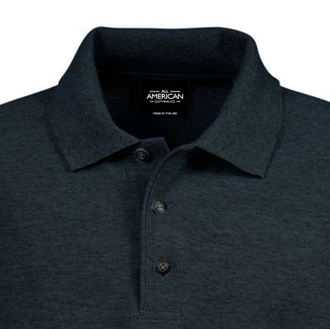 All American Clothing Co. - Long Sleeve Cotton Stretch Pique Polo