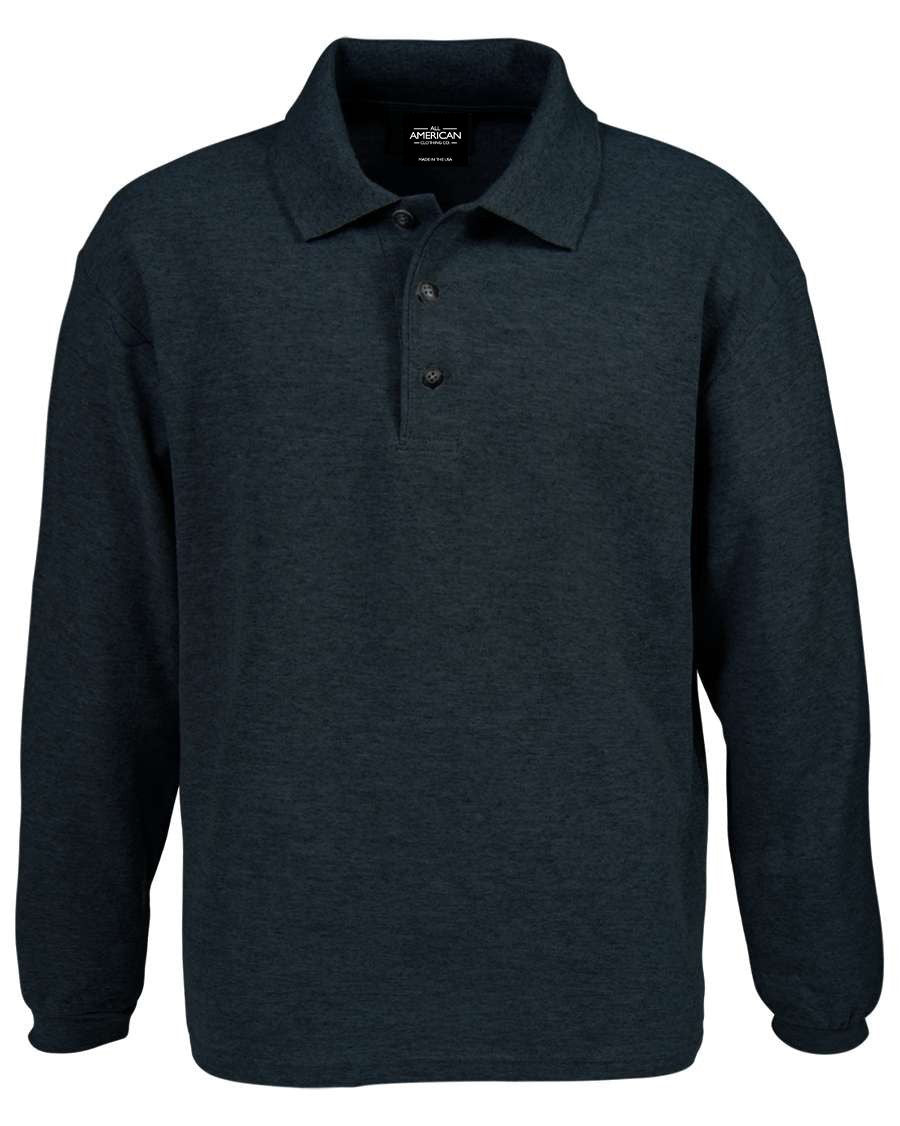 All American Clothing Co. - Long Sleeve Cotton Stretch Pique Polo