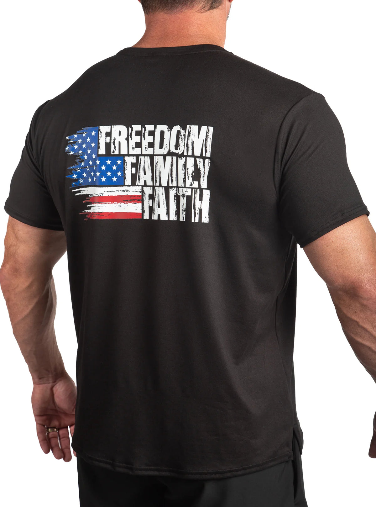 Men&#39;s SoftTECH Athletic Cut Faith Family Freedom Tee