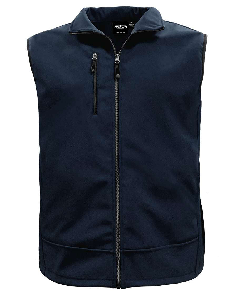 All American Clothing Co. - Men's 3 Layers Soft Shell Full Zip Vest