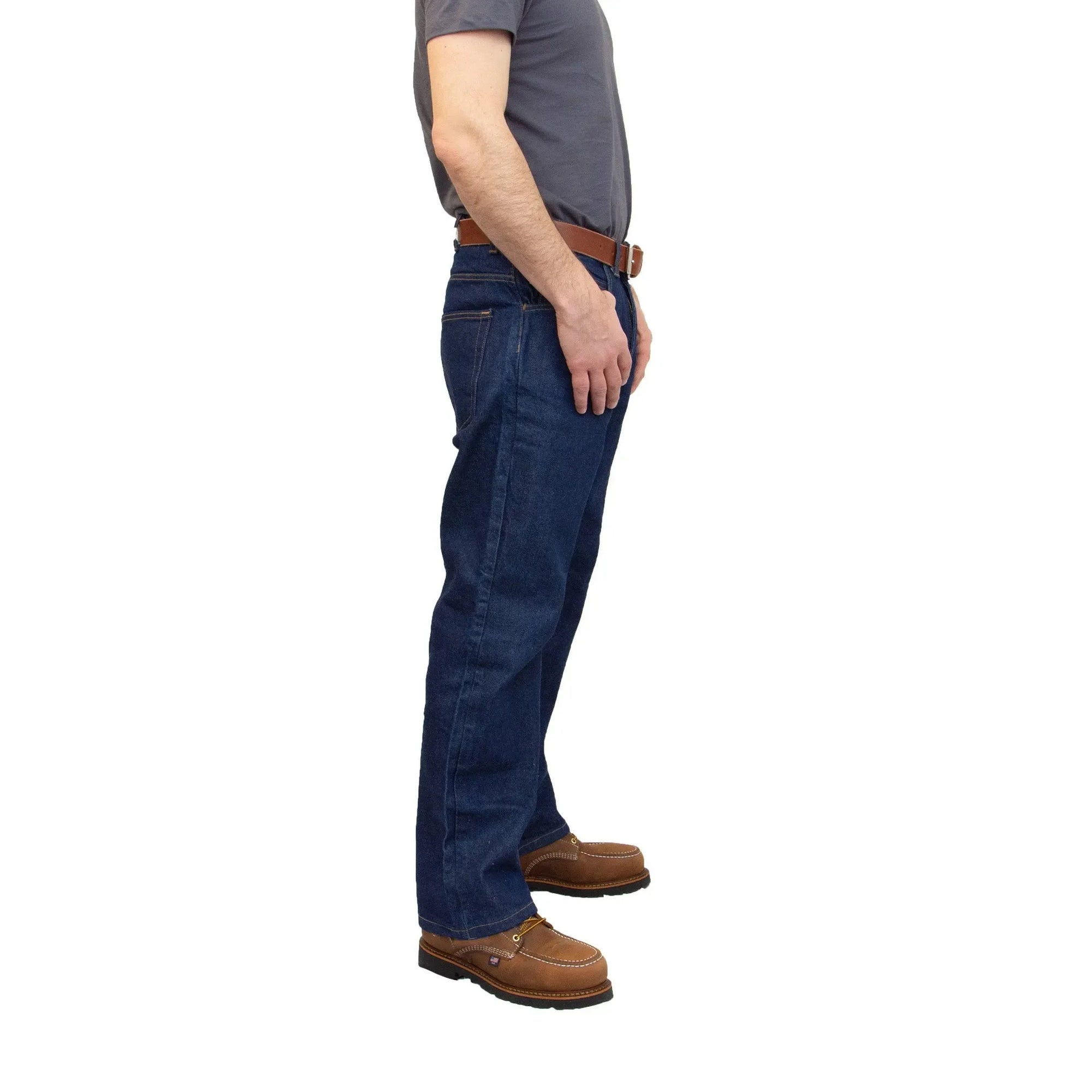 AA701D - Men's Boot Cut Jean with Gusset - Dark Stonewash - Big Sizes All American Clothing Co.