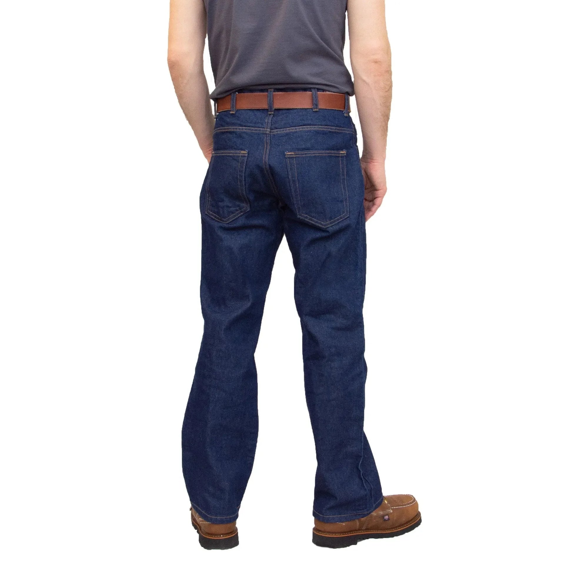 AA701D - Men's Boot Cut Jean with Gusset - Dark Stonewash - Big Sizes All American Clothing Co.