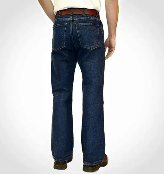 AA701D - Men's Boot Cut Jean with Gusset - Dark Stonewash - Big Sizes All American Clothing Co.