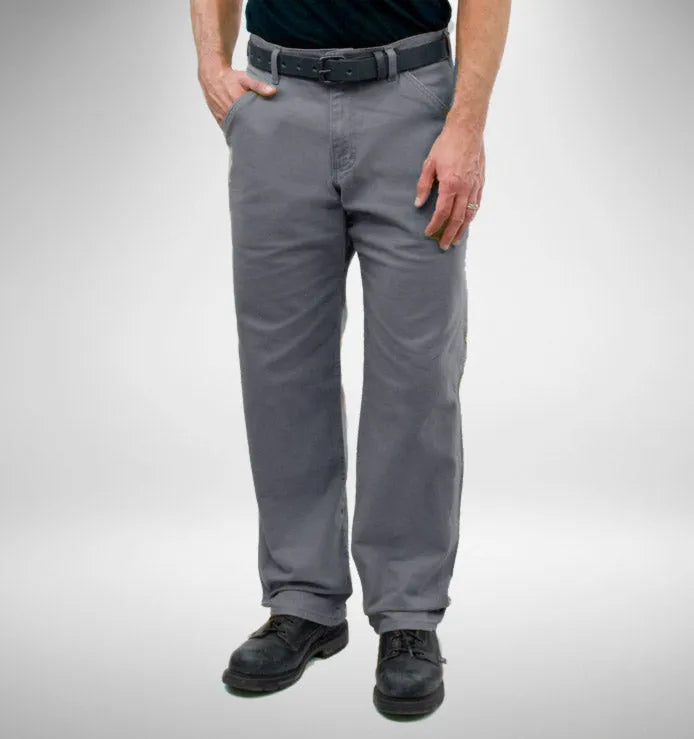 Charcoal Twill Pocket Wide Leg Cargo Pants