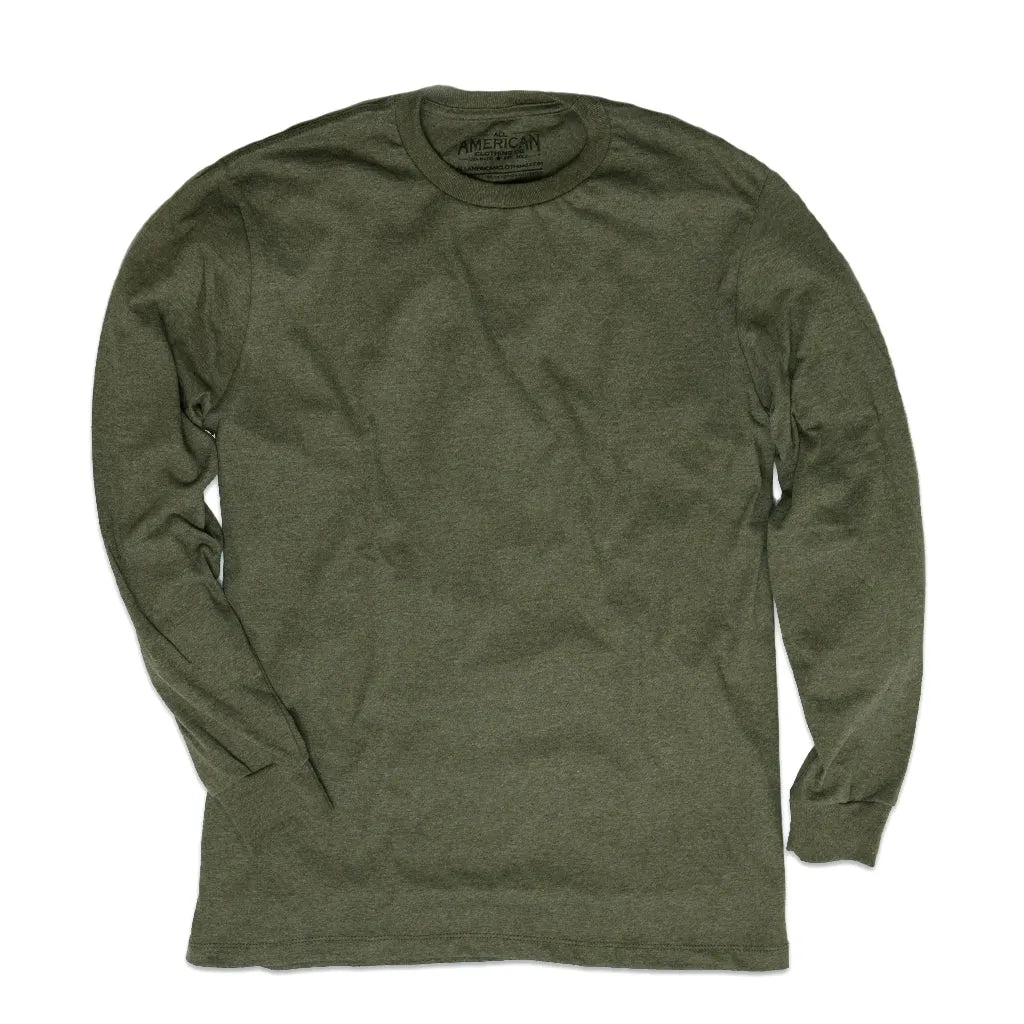 Long Sleeve 60/40 Crew Neck Shirt | All American Clothing - All
