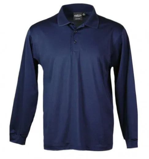 All American Clothing Co. - Long Sleeve Aqua Dry Polo Shirt Akwa