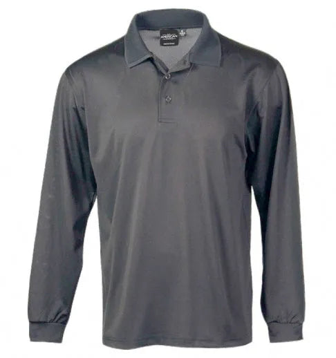 All American Clothing Co. - Long Sleeve Aqua Dry Polo Shirt Akwa