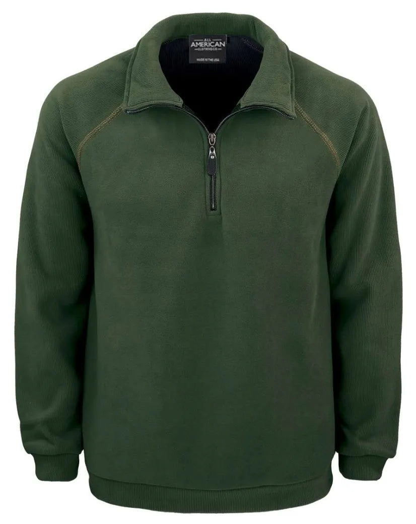 All American Clothing Co. - Men&#39;s 1/4 Zip Fleece Corduroy Pullover Akwa