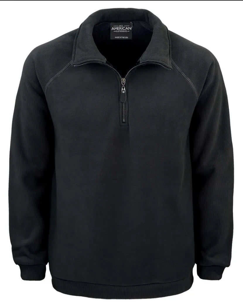 All American Clothing Co. - Men's 1/4 Zip Fleece Corduroy Pullover Akwa