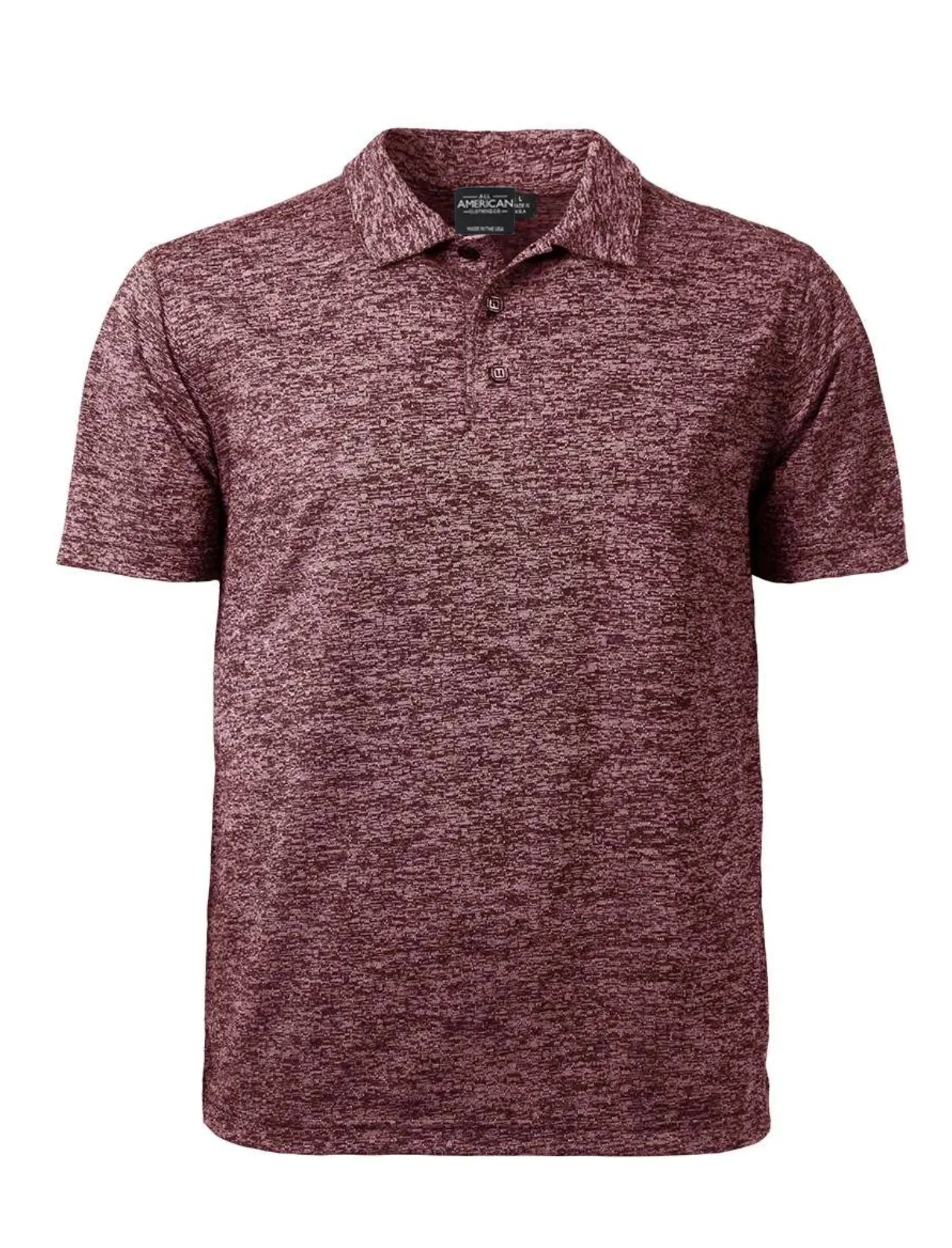 Men's Honeycomb Jacquard Polo - All American Clothing Co