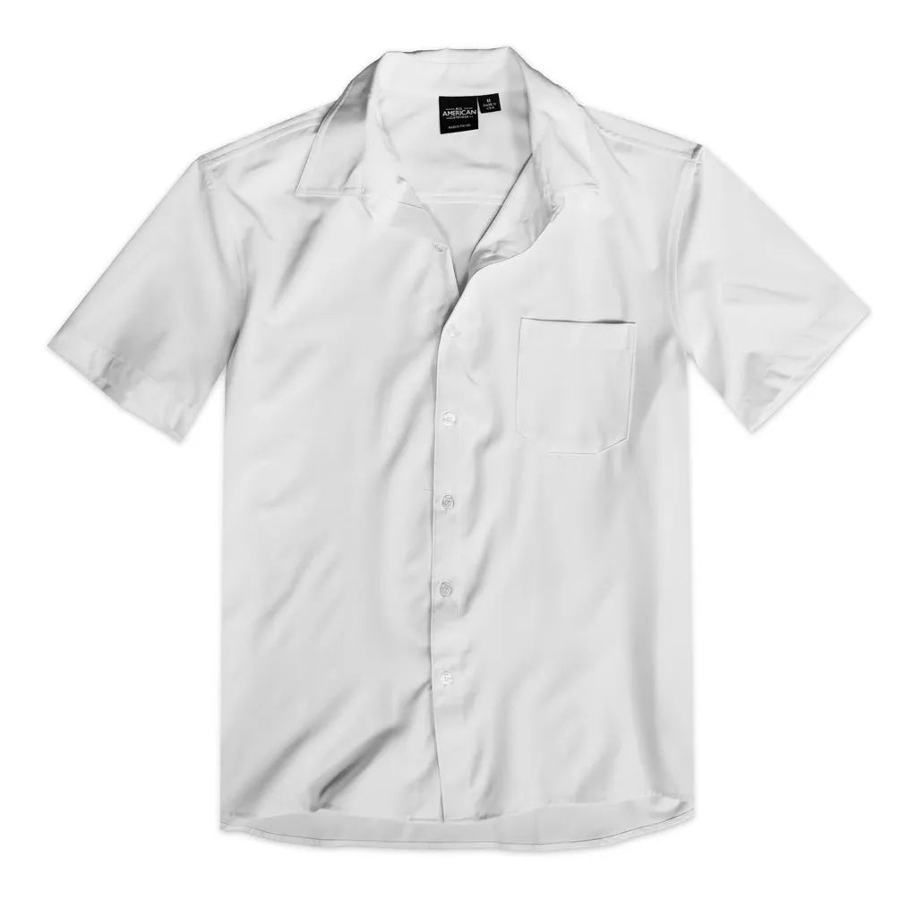 Men's Short Sleeve Dress Shirt with Pocket - All American Clothing Co