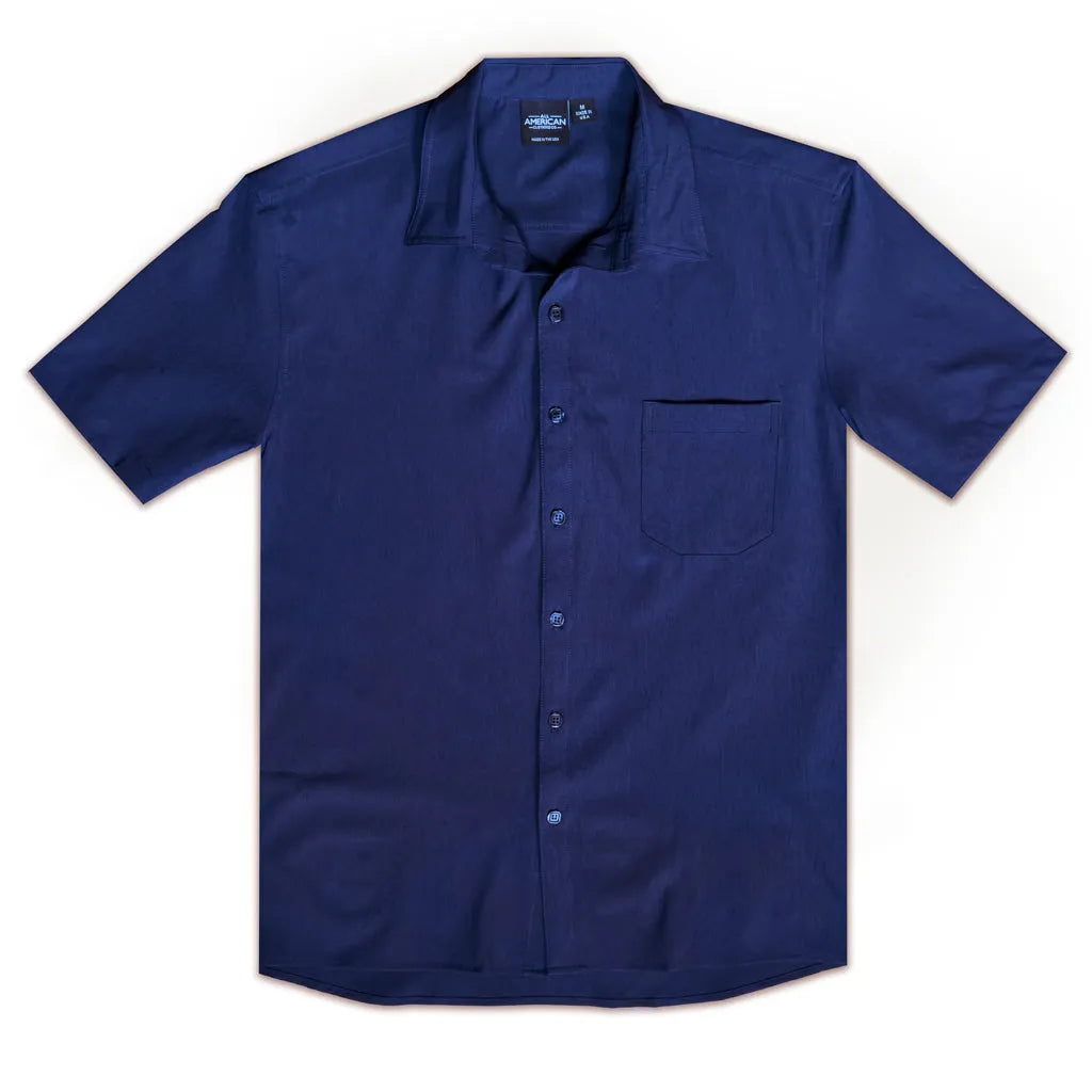 All American Clothing Co. - Men's Short Sleeve Dress Shirt with Pocket Akwa