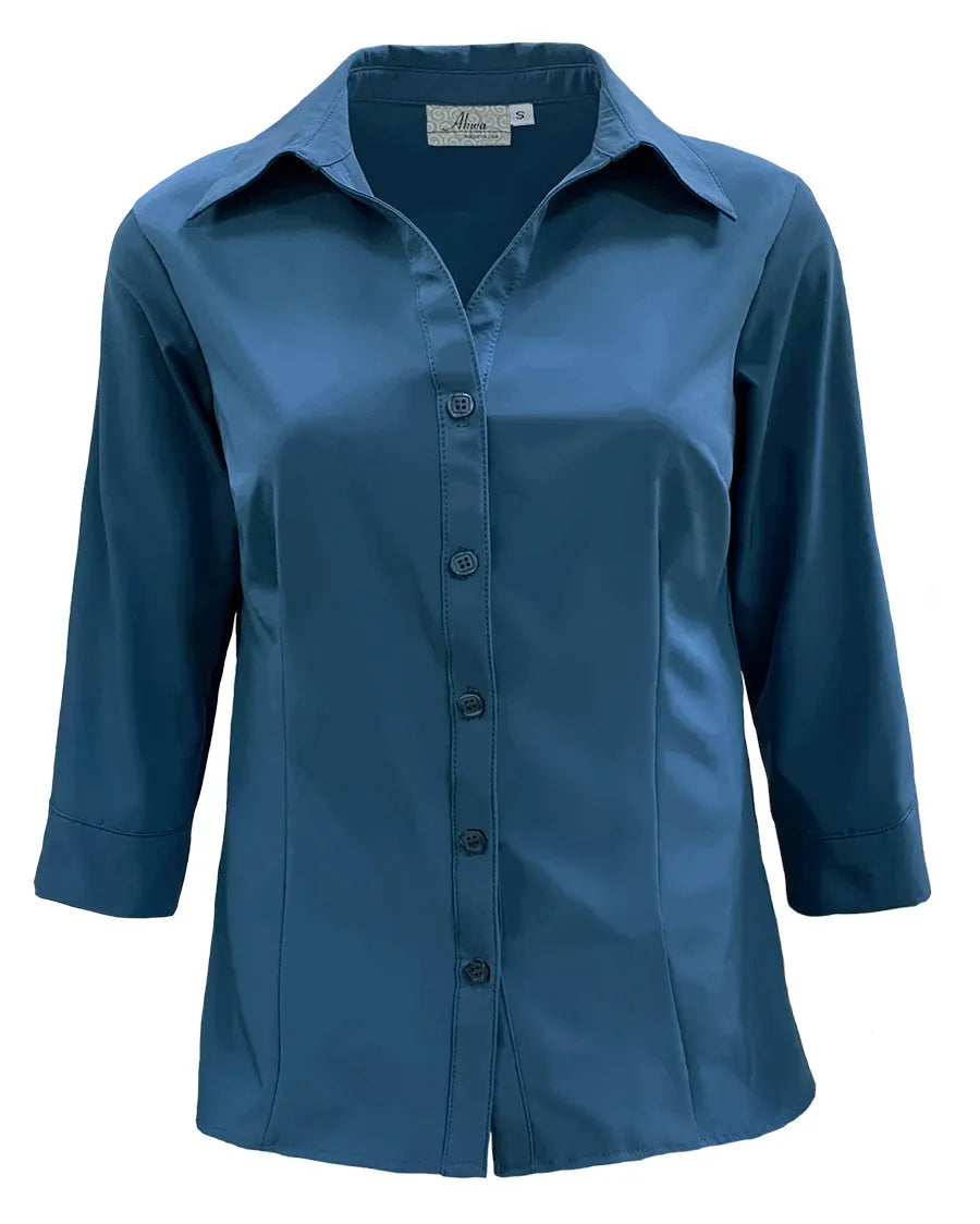 All American Clothing Co. - Women's 3/4 Sleeve Dress Shirt Akwa