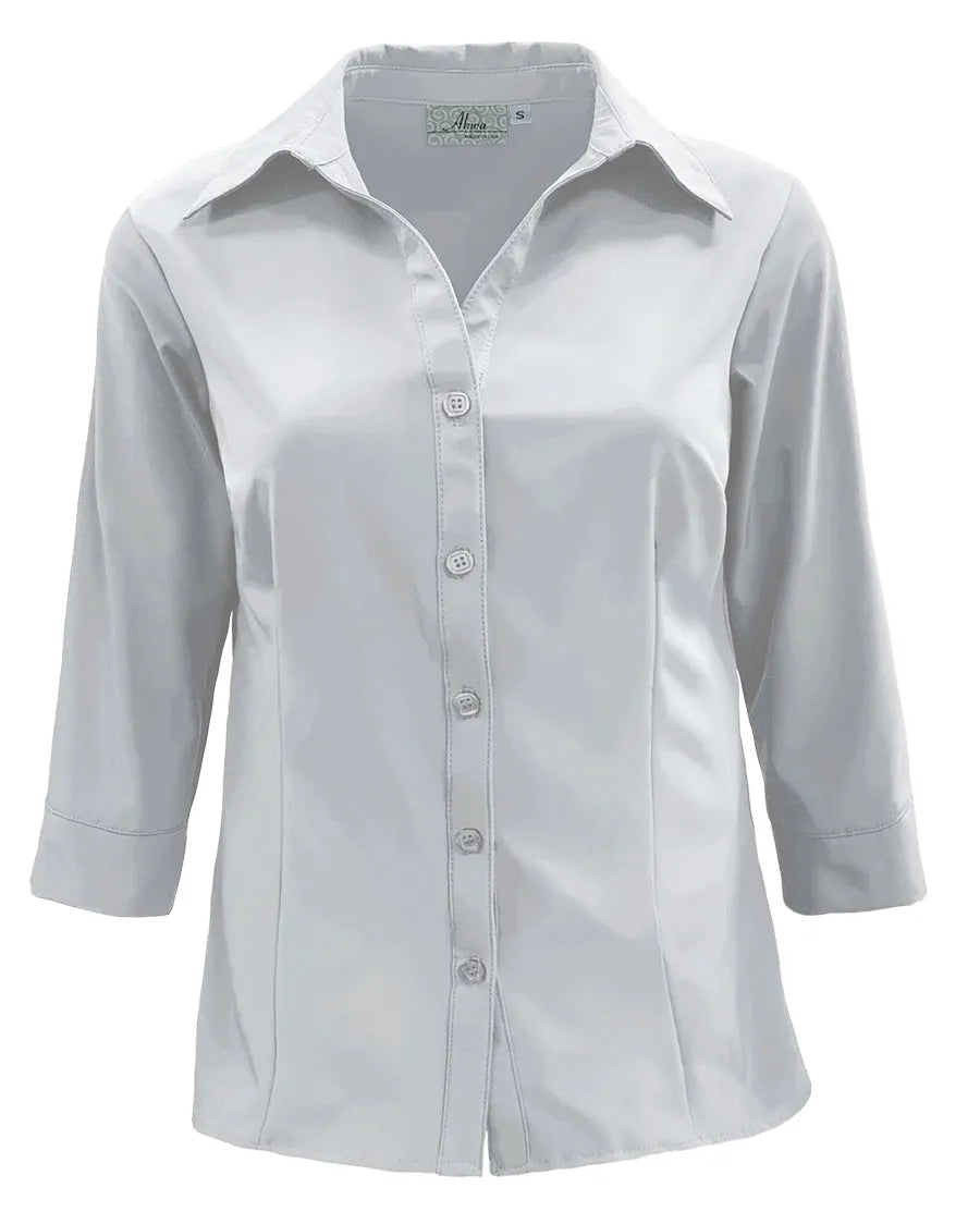 All American Clothing Co. - Women's 3/4 Sleeve Dress Shirt Akwa