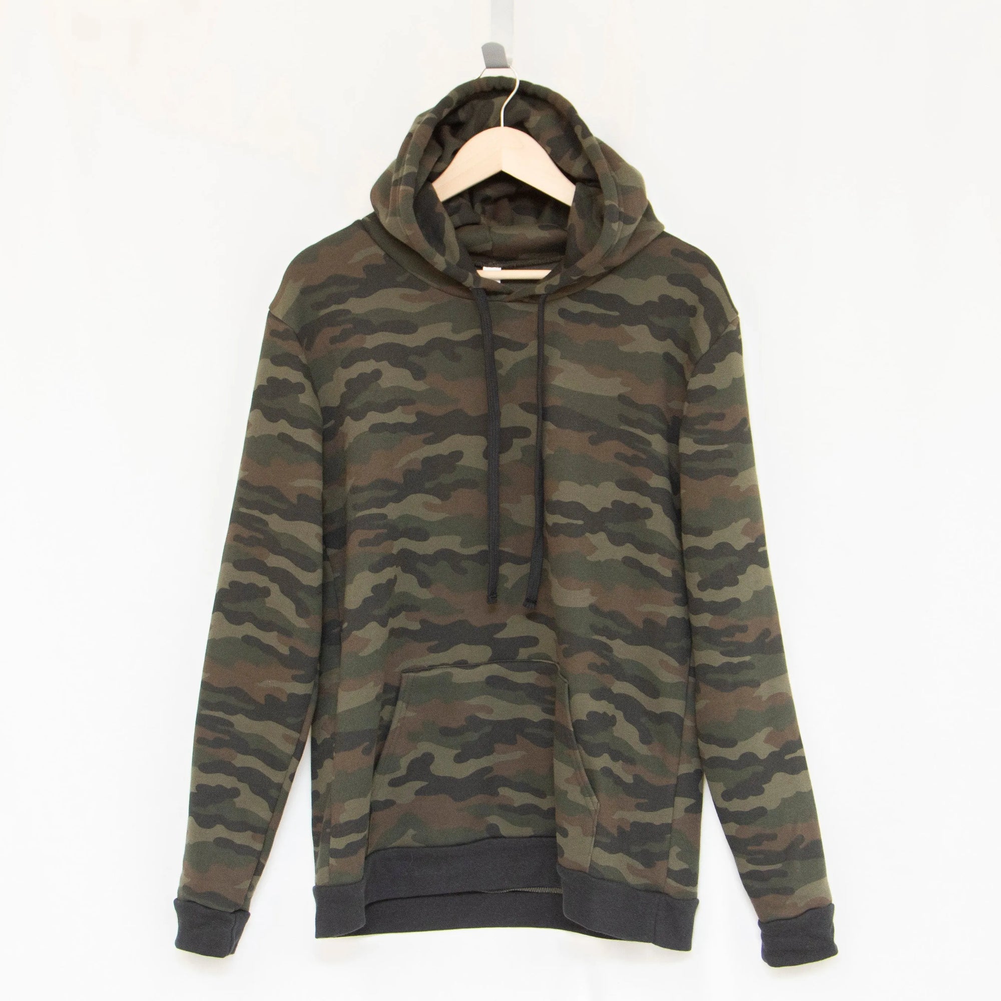 Camo Fleece Pullover Hoodie Royal Apparel