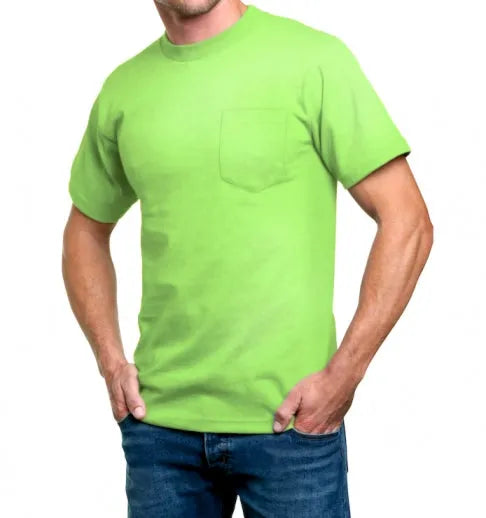 Men's Heavyweight Cotton Short Sleeve Pocket T-Shirt