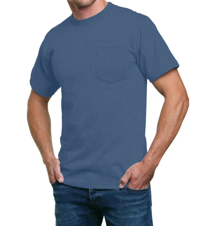 Wholesale Mens Core Cotton T-Shirt - Light Blue