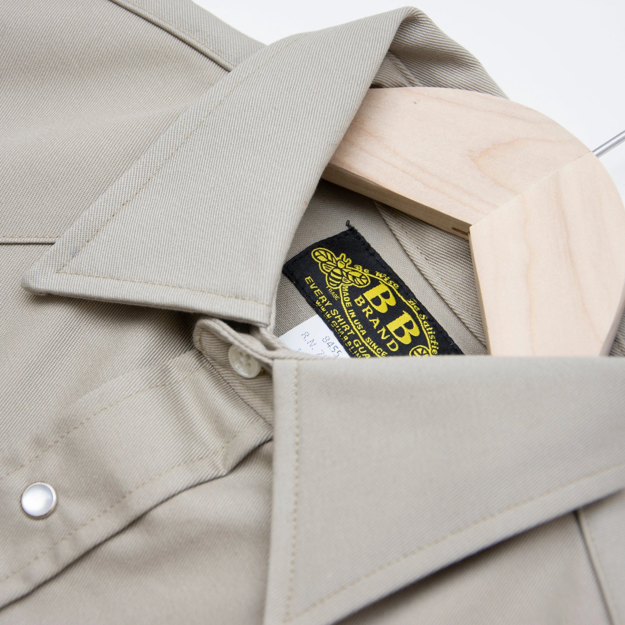 Heavyweight Khaki Work Shirt - Made in USA BB Brand