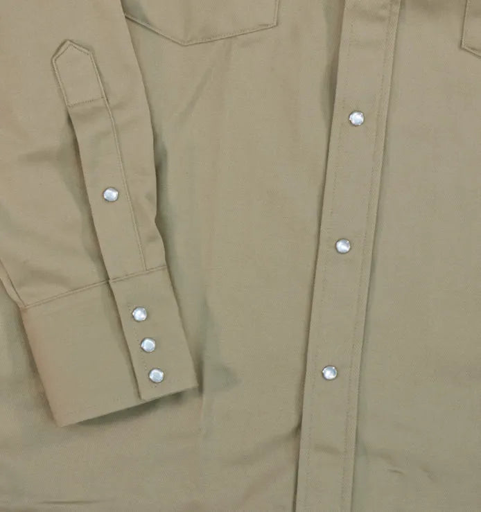 Heavyweight Khaki Work Shirt - Made in USA BB Brand