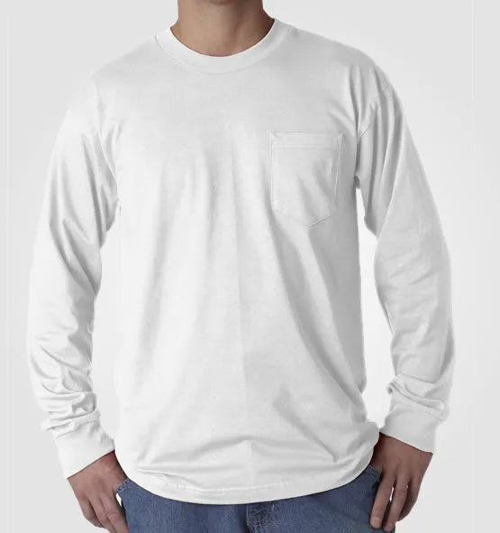 Long Sleeve Heavyweight 100% Cotton T-Shirt - All American Clothing Co
