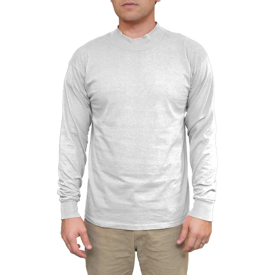 Men&#39;s Long Sleeve Cotton Mock Turtleneck Lifewear Inc