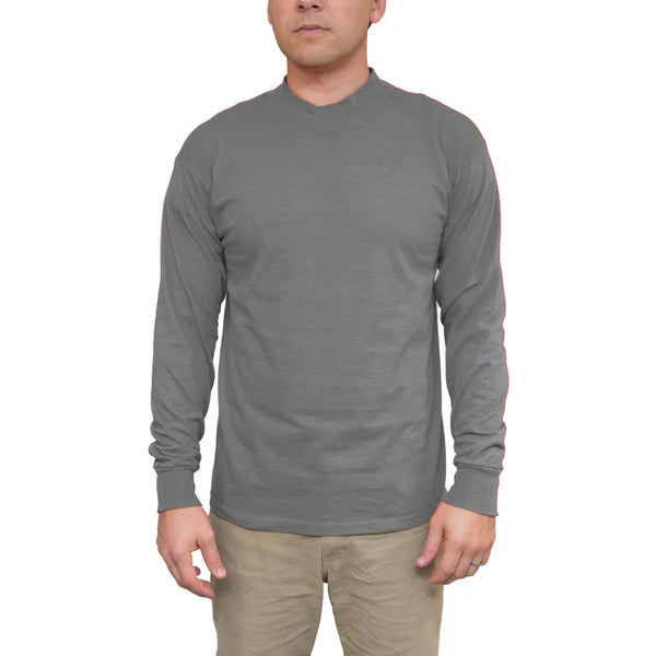 Mock turtleneck on sale t shirt mens