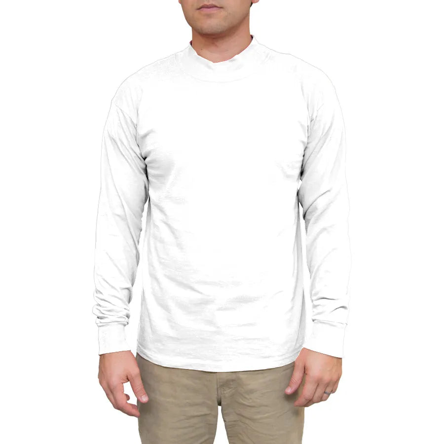 Men's Long Sleeve Cotton Mock Turtleneck Lifewear Inc