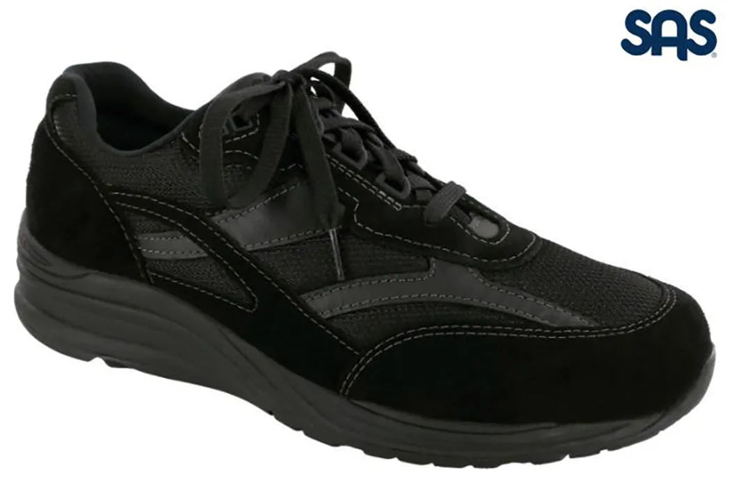 SAS Men&#39;s Black Journey Mesh Lace Up Sneaker San Antonio Shoes