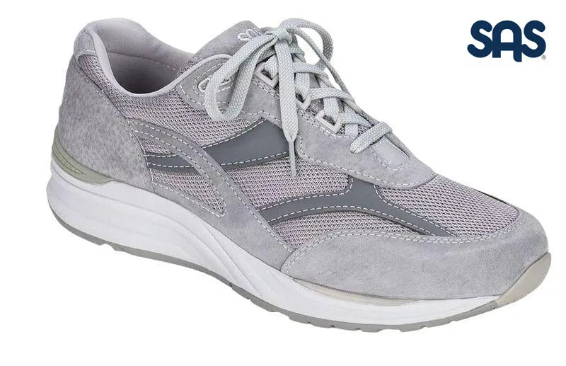 SAS Men&#39;s Gray Journey Mesh Lace Up Sneaker San Antonio Shoes