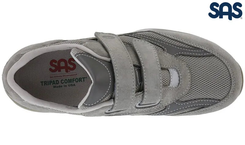 SAS Mens Gray JV Mesh San Antonio Shoes