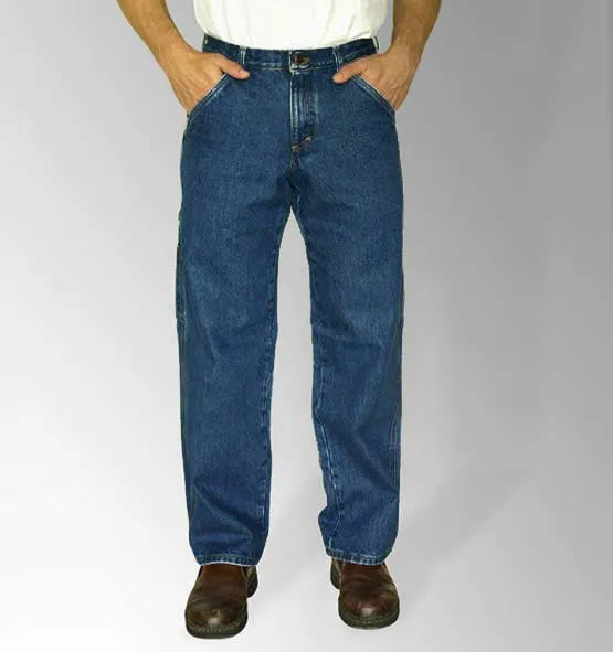 SECONDS - SECAA202L - Men's Carpenter Jean - Medium Stonewash - Made in USA All American Clothing Co.