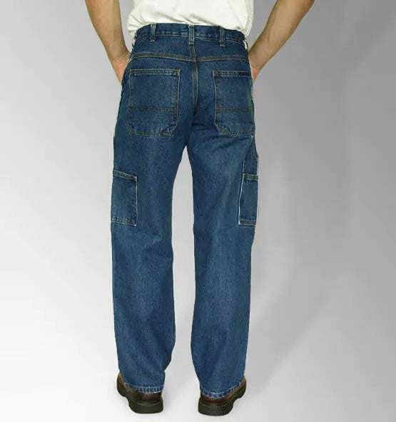 SECONDS - SECAA202L - Men's Carpenter Jean - Medium Stonewash - Made in USA All American Clothing Co.