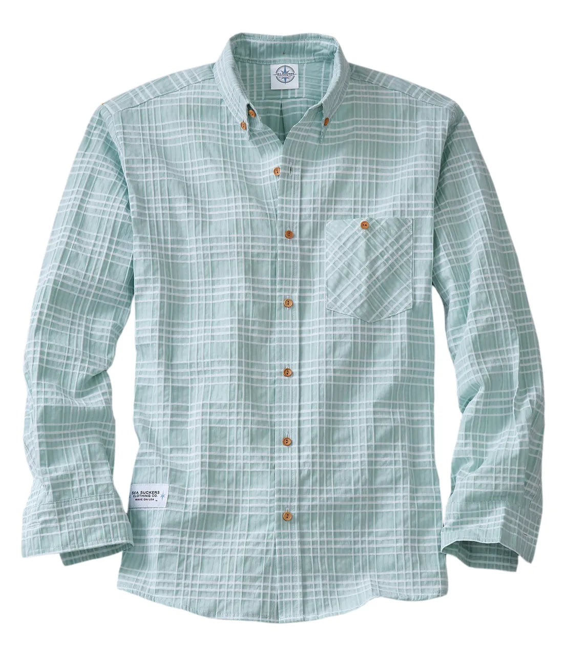  Blue Ocean Waves Men's Shirts Long Sleeve Button Down