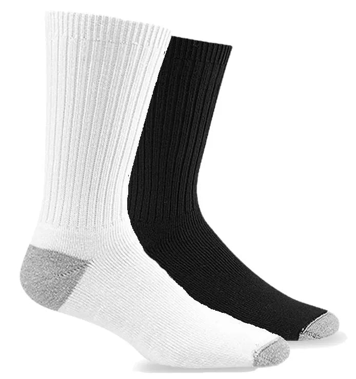 Sale: 6-Pack Loose Fit Stays Up Cotton Casual Crew Socks Made in USA b –  MadeinUSAForever