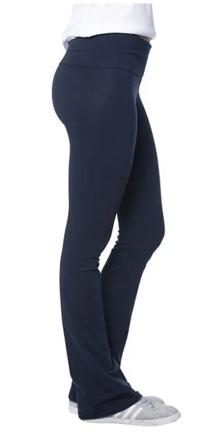 American Apparel Women's Cotton Spandex Jersey Legging, Navy, Medium 